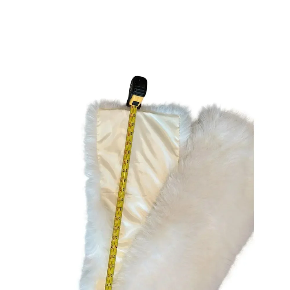 NWOT White Faux Fur Stole Wrap Shrug One Size